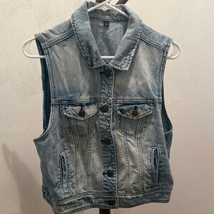 American Eagle Outfitters Blue Denim Vest